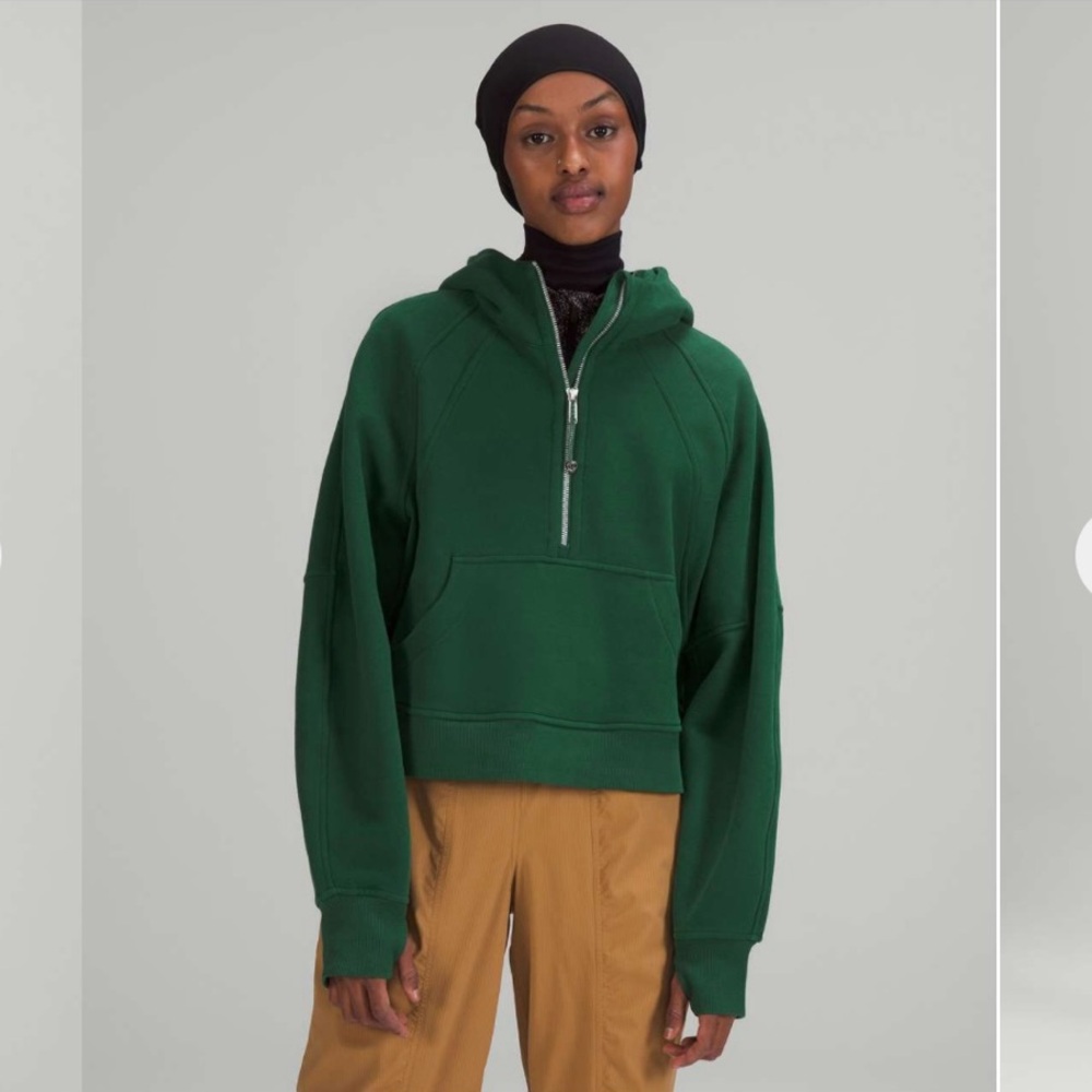 Lululemon Scuba Half-Zip Hoodie Everglade Green